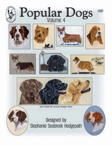 Popular Dogs 4 Counted Cross Stitch Chart Collection by Pegasus Originals - Picture 1 of 1
