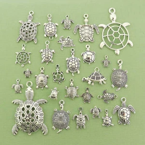 Turtle Lover Charm Collection Antique Silver Tone 27 Different Charms - COL387H - Picture 1 of 1