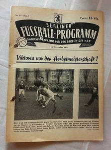Berliner Fussball Programm ViktoriaTebe Berlin Union 06 Hertha BSC Berlin Köln - Bild 1 von 1