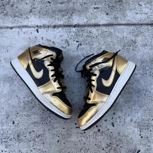 Gold Jordan 1 Mid sneaker  - Picture 1 of 7