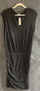 James Perse 2 Kleid High Twist Shell ärmellos Stretch S/M schwarz NEU - Bild 1 von 7
