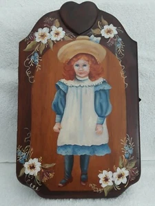 Handcrafted & Hand Painted Wood Victorian Girl Floral Keepsake Jewelry Box '86 - Picture 1 of 12