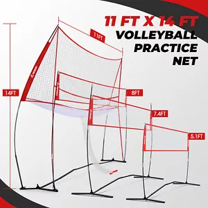 Volleyball Training Equipment Net, Adjustable Volleyball Practice Net Station - Picture 1 of 7