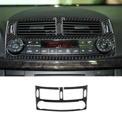 Cubierta de ventilación de aire central interior de fibra de carbono para Mercedes-Benz Clase E W211 Foto 1 de 4