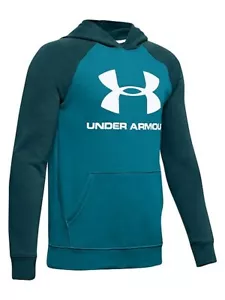 Boys UNDER ARMOUR Cold Gear YOUTH LOGO HOODIE - YMD Youth M Medium NWT $40 - Picture 1 of 4