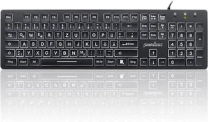 Periboard-317, Tastiera Cablata Con Retroilluminazione a LED Bianca, Grande Lett - Bild 1 von 12