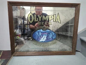 Olympia Beer Served Here Backbar Mirror 27" x 21" - Picture 1 of 2