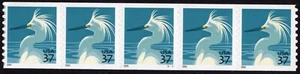 Scott #3829 Snowy Egret Plate # Coil (PNC5) of 5 Stamps - MNH - Picture 1 of 1