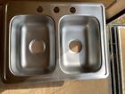Dayton D225193 Equal Double Bowl Top Mount Stainless  Sink,25 X 19 X 6.5 New