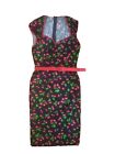 Pinup Couture Cherry Bomb Dress With Belt Size L Midi Retro Rockabilly U.S.A