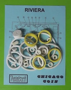 1973 Chicago Coin Riviera Pinball Machine Rubber Ring Kit - Picture 1 of 1