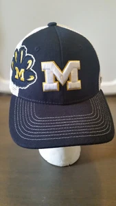 NCAA UNIVERSITY OF MICHIGAN WOLVERINES GAMETIME AUTHENTIC ZEPHYR STRETCH FIT HAT - Picture 1 of 2