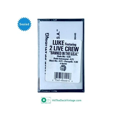Luke Feat. 2 Live Crew - Banned In The USA Maxi Single Cassette Tape 1990 SEALED - Image 1 of 3