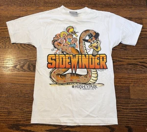 Vtg Hershey Park Sidewinder Coaster T-Shirt Youth L 14-16 USA Single Stitch 1991 - Picture 1 of 8