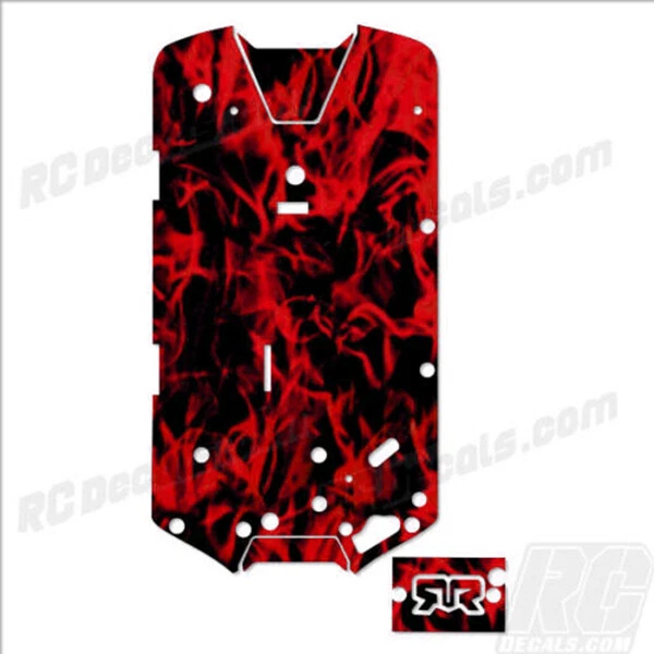 Arrma 1/10 VORTEKS 4X4 3S BLX Chassis Protector Red Flames #ARA4305V3 - Image 1 of 1
