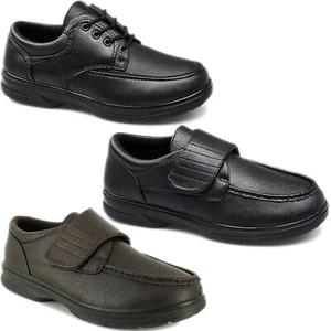 DR KELLER HERREN BREITE PASSFORM SCHUHE KUNSTLEDER GEPOLSTERT LEGER FORMELL ELEGANT MOKASSIN - Bild 1 von 22