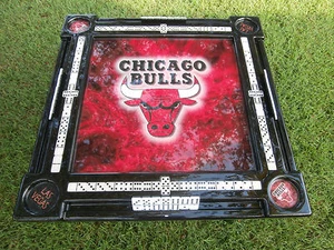 Chicago Bulls Flaming Domino Table by Domino Tables by Art - Picture 1 of 10