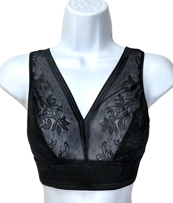 NWOT Wacoal Women's Size 34 Net Effect Soft Cup Wireless Bralette 810340 Black - Image 1 of 4