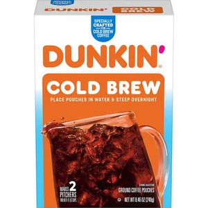 (2 pack)Dunkin’ Cold Brew Ground Coffee Packs, 8.46 oz. Box (Packaging May Vary) - Picture 1 of 6