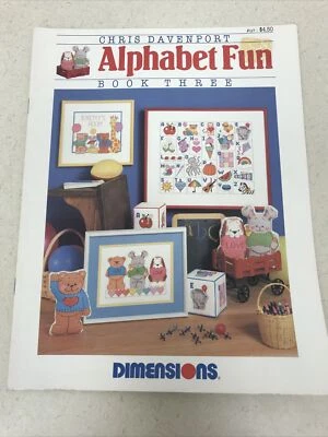 NEW Cross Stitch Patterns Alphabet Fun 3 Chris Davenport Dimensions - Image 1 of 4