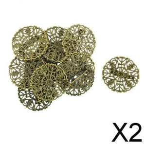 2x Blank Copper Clasp Setting Fit for 10 Piece Cabochon - Picture 1 of 7