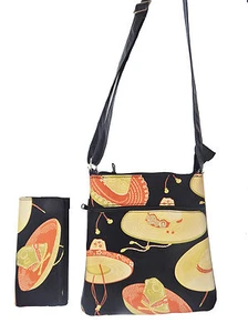 CrossBody Bag and & A Matching Wallet "SOMBRERO" Pattern, NEW, (only 2 items) - Picture 1 of 6