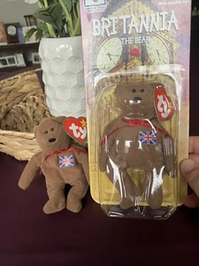 Ty Mcdonalds Teenie Beanie Baby Britannia The Bear Set Of Two - Picture 1 of 4