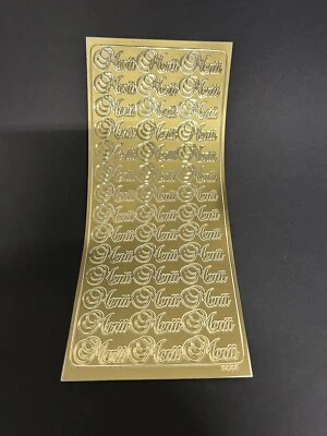 Megaschöne Scrapbooking Sticker  „Menü “ Motiv  42 Stück Gold Selbstklebend - Bild 1 von 4