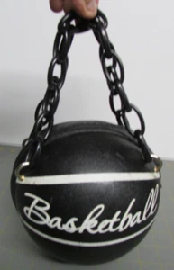 Basketball Purse Black with black handles WNBA MBA SPORTS PURSE FASHION HANDBAG - Picture 1 of 7