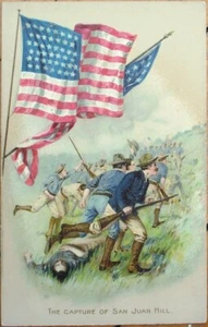 Postal Patriótica 1910, Captura Batalla de la Colina San Juan, Guerra Hispanoamericana - Imagen 1 de 1