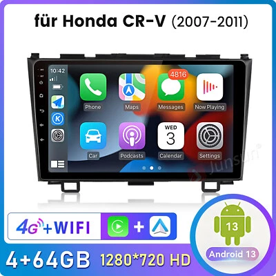 4+64G Für Honda CRV CR-V III 2007-2011 Autoradio Navi Android 13 GPS WIFI+4G DAB - Bild 1 von 4