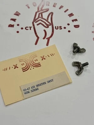 Ford Mustang 1965 1966 1967 2X NOS Air Breather hocico tornillos de ala Foto 1 de 4