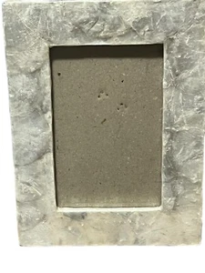 Capiz Shell  Picture Frame Opening 5.375” x 3.375” Made in Philippines - Picture 1 of 4