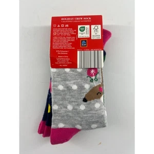 2 Pairs of Christmas Socks Holiday Blue Grey Lights Lightweight New - Picture 1 of 2