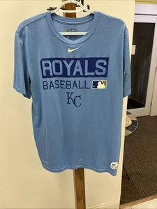 Nike Size large Blue Kansas City Royals Baseball T-shirt - Picture 1 of 7
