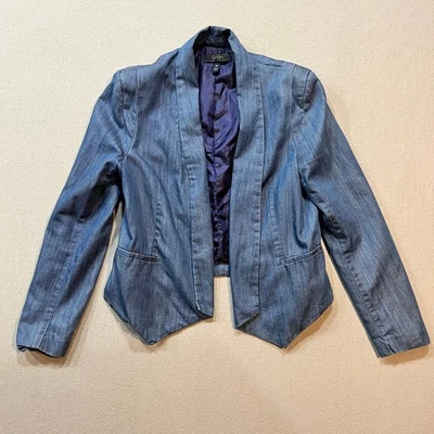 Chaqueta Blazer Jessica Simpson Azul Recortada Mujer Talla M Foto 1 de 4