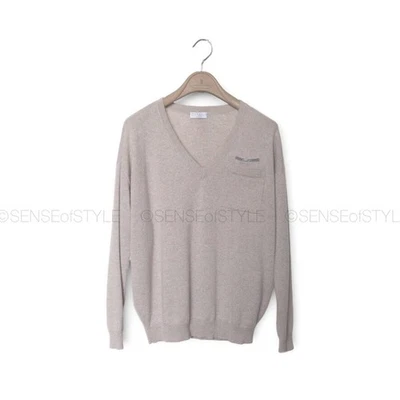 Suéter Brunello Cucinelli Cachemira Monili Ribete Mujer Tejido Top Talla XS Foto 1 de 4