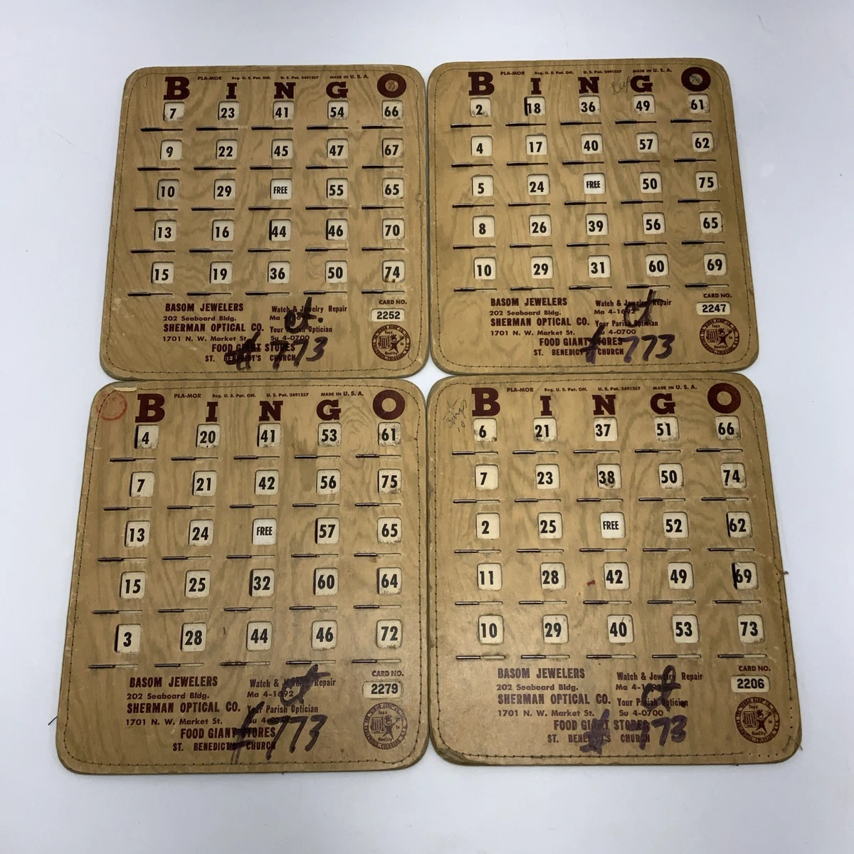 Bingo Gambling Vintage Manufacture Board & Traditional Games for
