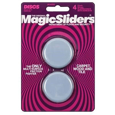 Surface Protectors,Furniture Sliding Discs,Adhesive,2-In. Round,4-Pk. - 04050 - Image 1 of 1