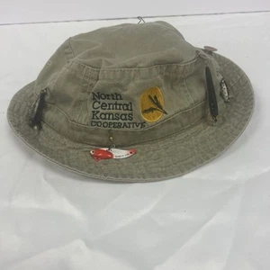 Otto Size L-XL Light Olive North Central Kansas Cooperative Fishing Hat - Picture 1 of 9