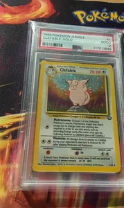 1999 Pokemon Jungle Holo Clefable 1/64 PSA 2 - Picture 1 of 5