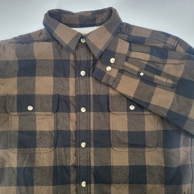 RedHead Men's XL buffalo Brown Black Plaid Sherpa Lined Flannel Shirt Jacket - Image 1 of 4