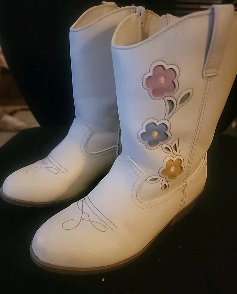 Botas de Vaquera Gymboree y Niño Pequeño Flor Occidental Beige Años Botas S 12 Foto 1 de 4