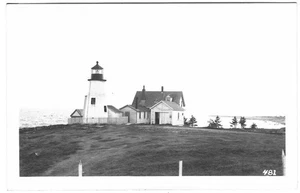 Pemaquid Point, Maine RPPC Lighthouse - Lorimer E. Brackett Photo #481 - Picture 1 of 2
