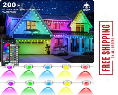 Permanent Outdoor Lights,200Ft RGB Eave Light,Ip67 Waterproof Lighting for House - Image 1 of 4
