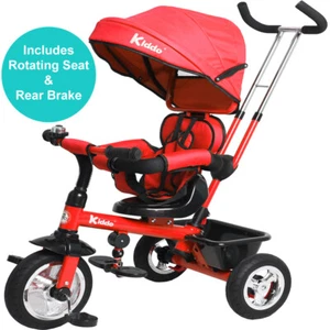 Cochecito Kiddo Baby Kids 4 en 1 bicicleta en triciclo 3 ruedas dosel rojo - Imagen 1 de 9