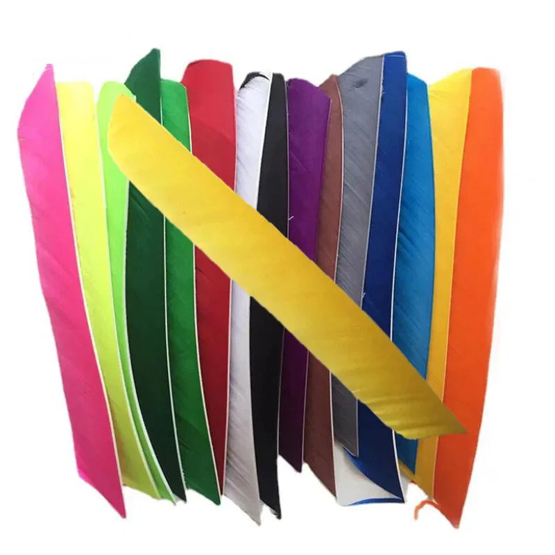 50X Full Length Arrow Feathers Turkey Fletches Archery DIY Right Left Wings - Image 1 of 4