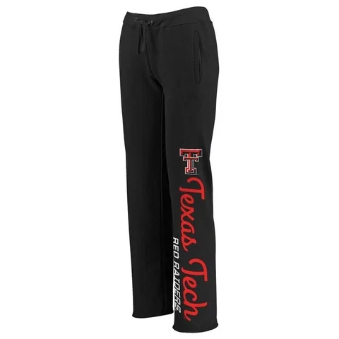 Women's Black Texas Tech Red Raiders Cozy Fleece Sweatpants Large Cover