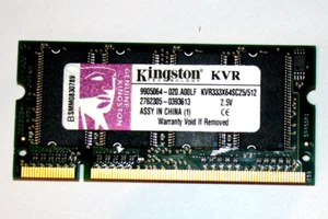 512 MB DDR-RAM 200-pin SO-DIMM PC-2700S 'Kingston KVR333X64SC25/512' - Foto 1 di 2