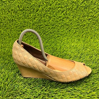 Cole Haan Air Mujer Talla 8.5B Beige Clásico Exterior Cuña Bomba Sandalias Zapatos Foto 1 de 4